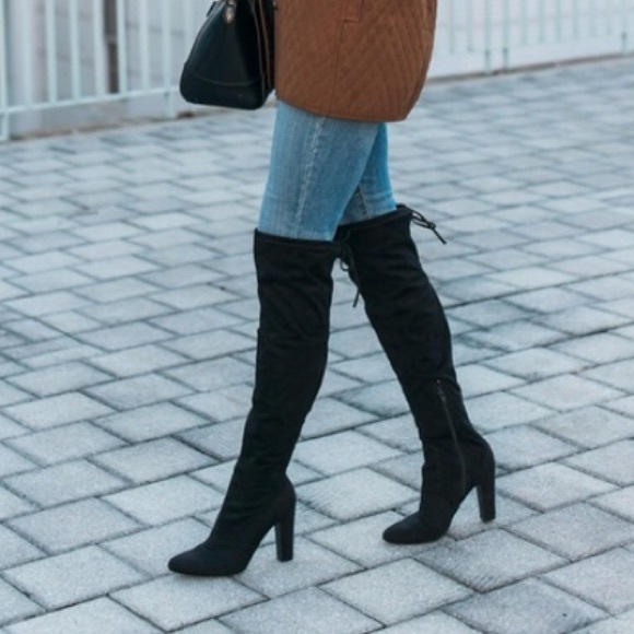 Unisa Over The Knee Boots Black Size 6.5 - Picture 2 of 8